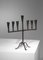 Portacandele brutalista in ferro battuto per 7 candele, Francia, anni '60, Immagine 7