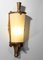 French Wall Light in Gilded Steel with Paper Diffuser, 1940s 4