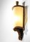 French Wall Light in Gilded Steel with Paper Diffuser, 1940s 6