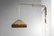 Große italienische Wandlampe aus Messing mit Fransenschirm aus Seide, 1950er 6