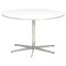 White Circular Dining Table attributed to Arne Jacobsen for Fritz Hansen, 2000s 1