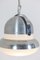 Industrial Style Pendant Light in Brushed and Opaline Metal, 1970s 3