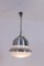 Industrial Style Pendant Light in Brushed and Opaline Metal, 1970s 2