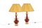 Porcelain and Gilded Bronze Sang-De-Boeuf Table Lamps, 1880s, Set of 2, Image 1