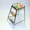 Swedish Step Stool with Flower Decor and Chromed Steel by Awab, 1950s 3