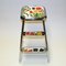 Swedish Step Stool with Flower Decor and Chromed Steel by Awab, 1950s 6