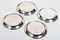 Champagne Coasters in Silver-Plated Metal, Set of 4, Image 4