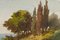Henri Joseph Harpignies, paisaje, siglos XIX-XX, acuarela, enmarcado, Imagen 4
