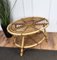 French Riviera Style Bamboo and Rattan Oval Coffee Table, Italy, 1960s, Image 2