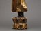 Soggetto Buddha in legno dorato intagliato policromo, Immagine 11