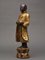 Buddha-Motiv aus vergoldetem Polychome-Holz, geschnitzt 2