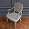Louis XV Armchair with Cane and Gray Trim 2