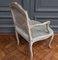 Louis XV Armchair with Cane and Gray Trim, Image 6