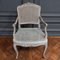 Louis XV Armchair with Cane and Gray Trim 1