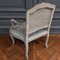 Louis XV Armchair with Cane and Gray Trim 4
