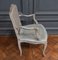 Louis XV Armchair with Cane and Gray Trim 7