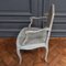 Louis XV Armchair with Cane and Gray Trim 3