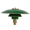 Ph 3/2 Table Lamp with Green Shades by Poul Henningsen, 1980s, Image 2
