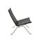 Pk-22 Lounge Chair in Patinated Black Leather by Poul Kjærholm, 1980s 2