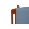 Papa Bear Chair with Stool in Blue Fabric by Hans Wegner, 1970s, Set of 2 19