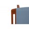 Sedia Papa Bear con sgabello in tessuto blu di Hans Wegner, anni '70, set di 2, Immagine 19