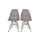 Graue DSR Esszimmerstühle von Charles Eames, 2er Set 1