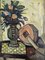 Still Life with Lute, Oil Painting, 1950s, Framed 10