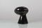 Jarrón era espacial de cerámica esmaltada en negro de E. Bioli para Il Picchio, Italia, años 70, Imagen 4