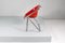 Silla Plona Mid-Century en rojo atribuida a G. Piretti para Anonima Castelli, Italia, años 70, Imagen 7