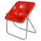 Roter Mid-Century Plona Chair von G. Piretti für Anonima Castelli, Italien, 1970er 2