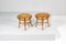 Bamboo and Wicker Stools by Franco Albini for Bonacina, 1960s, Set of 2, Image 4
