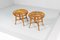 Bamboo and Wicker Stools by Franco Albini for Bonacina, 1960s, Set of 2 3