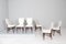 Ico Parisi zugeschriebene Mid-Century Stühle aus Holz & Stoff für Cantù, Italien, 1960er, 6er Set 4