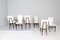 Ico Parisi zugeschriebene Mid-Century Stühle aus Holz & Stoff für Cantù, Italien, 1960er, 6er Set 5