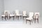 Ico Parisi zugeschriebene Mid-Century Stühle aus Holz & Stoff für Cantù, Italien, 1960er, 6er Set 2