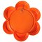 Vintage Flower Mirror in Orange Plastic, 1970s, Image 6