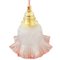 Lampe à Suspension Vintage en Verre Rose Mat Ruffle 3