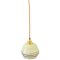 Vintage Hanging Light in Yellow Glass Gold 7