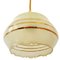 Vintage Hanging Light in Yellow Glass Gold 4