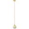 Vintage Hanging Light in Yellow Glass Gold 10