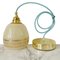 Vintage Hanging Light in Beige Glass Gold 2