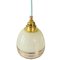 Vintage Hanging Light in Beige Glass Gold 3