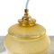 Lampada a sospensione vintage in vetro giallo opaco, Immagine 3