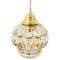 Vintage Pendant Light in Beige Glass with Bubbles, Image 1
