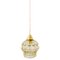 Vintage Pendant Light in Beige Glass with Bubbles, Image 4