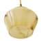 Art Deco Hanging Lamp in Opaline Beige Gold, Image 3