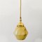 Art Deco Hanging Lamp in Opaline Beige Gold 6
