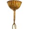 Vintage Italian Chandelier in Gold Gilded Rose Porcelain, Image 14