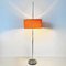 Vintage Retro Stehlampe mit orangefarbenem Lampenschirm 4