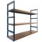 Vintage Wall Shelf in Black Steel & Teak 12